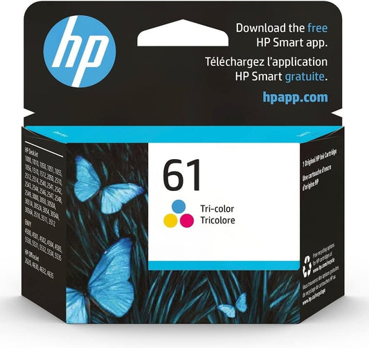 HP 61 Tri-color Ink Works with DeskJet 1000, 1010, 1050, 1510, 2050, 2510, 2540, 3000, 3050, 3510; ENVY 4500, 5530; OfficeJet 2620, 4630 Series | CH562WN