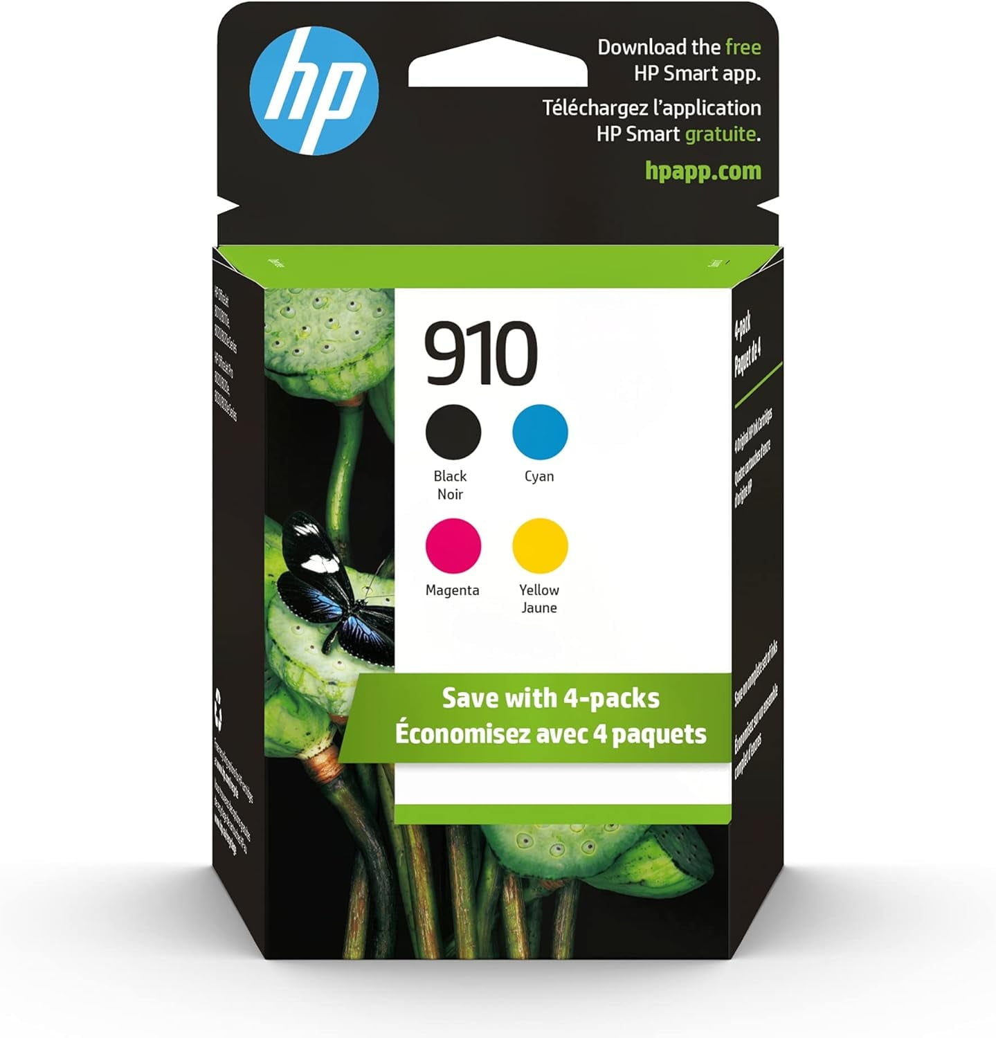 910 Ink for HP 910 910XL Ink Cartridges - (Cyan Magenta Yellow Black), 4 Pack