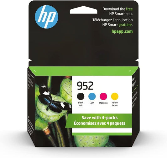 952XL 952 Ink for HP 952 Ink Cartridges - (Cyan Magenta Yellow Black), 4Pack