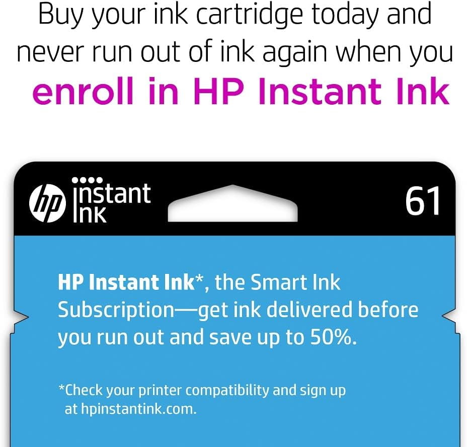 HP 61 Tri-color Ink Works with DeskJet 1000, 1010, 1050, 1510, 2050, 2510, 2540, 3000, 3050, 3510; ENVY 4500, 5530; OfficeJet 2620, 4630 Series | CH562WN